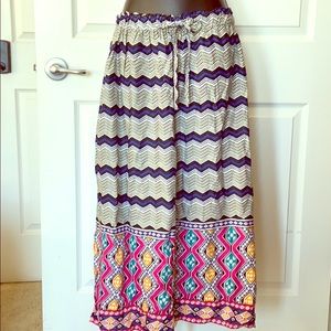 Summer wide pants with elastic waist